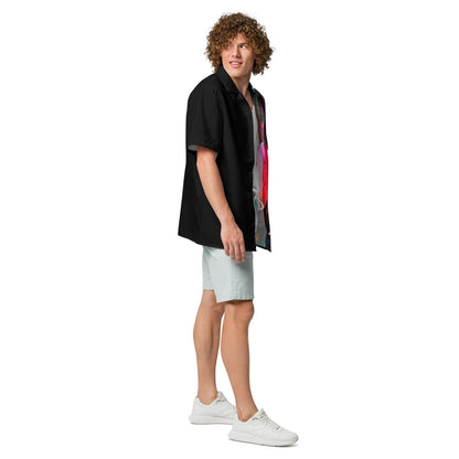 Half Black Half Báijiǔ - Unisex Button Shirt