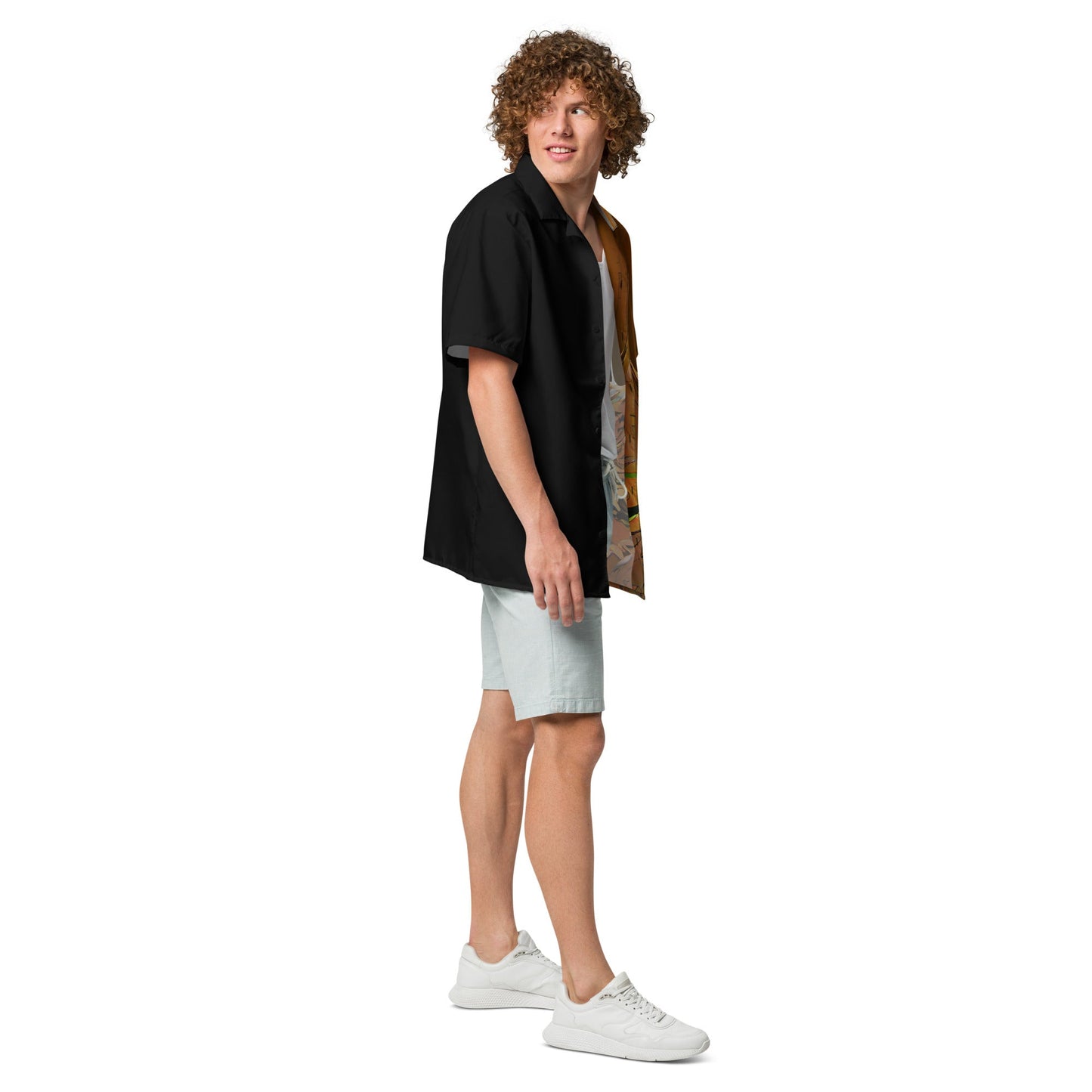 Half Black Half Gāolàng - Unisex Button Shirt