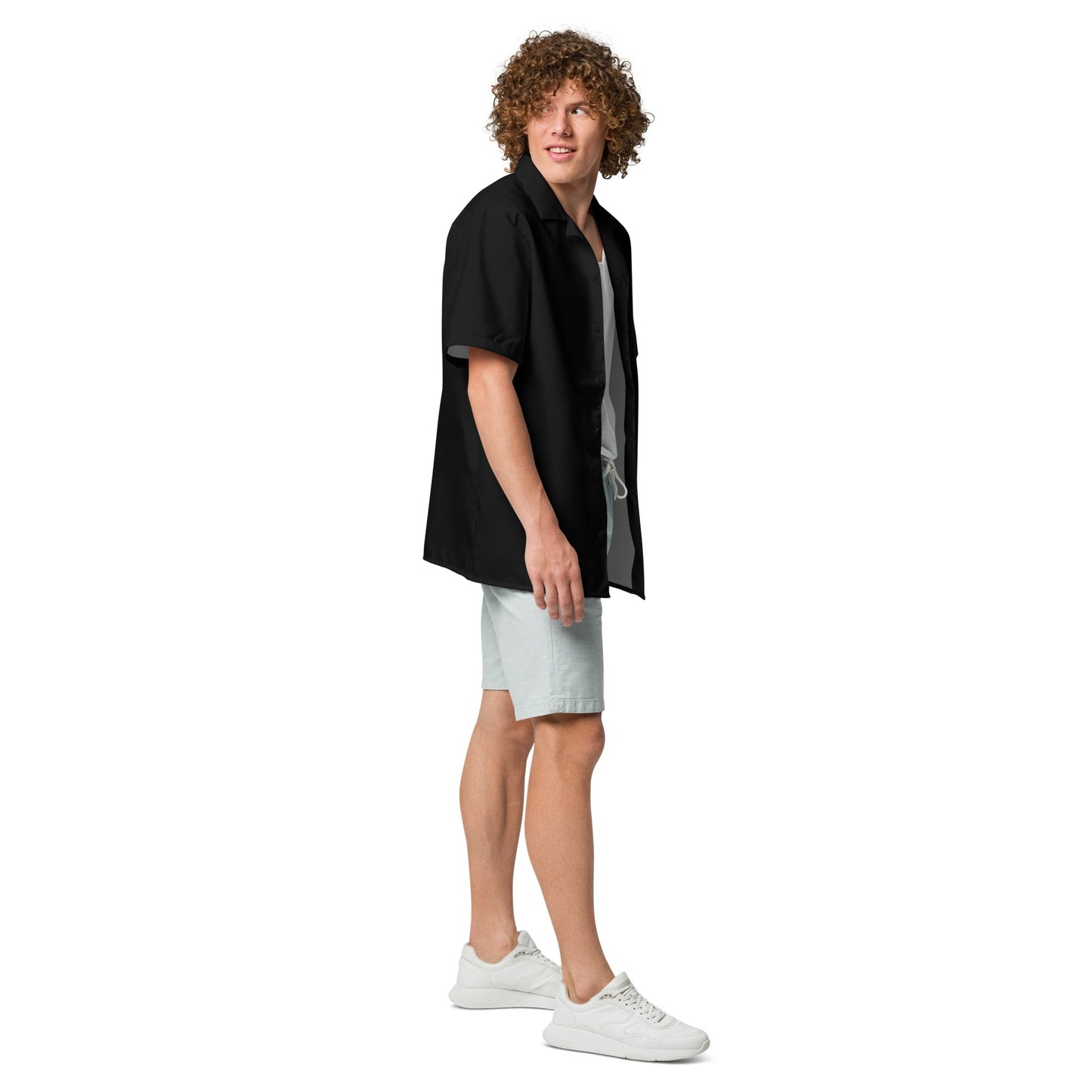 iSAW Black Unisex Button Shirt