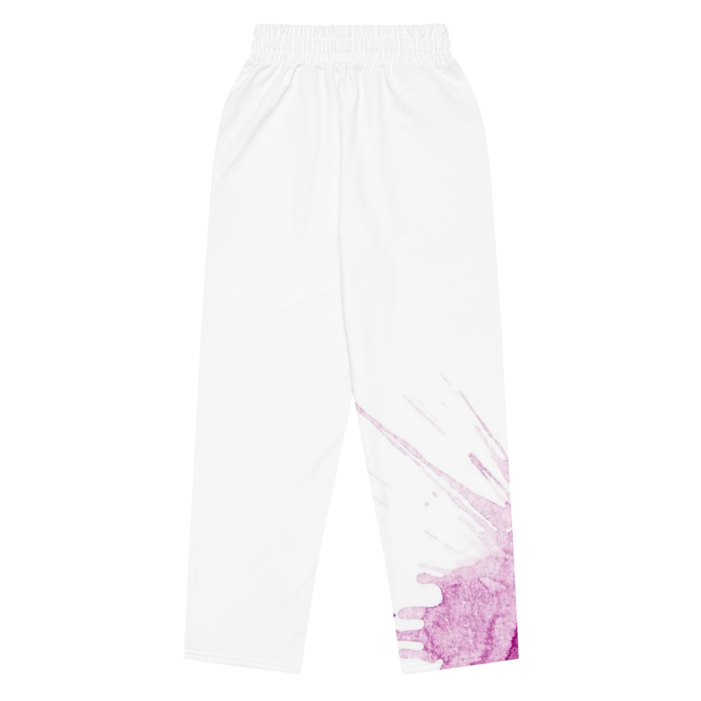 Watercolour Pink Splash - Unisex Wide-Leg Joggers
