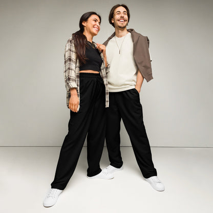 iSAW Unisex Black Wide-Leg Joggers