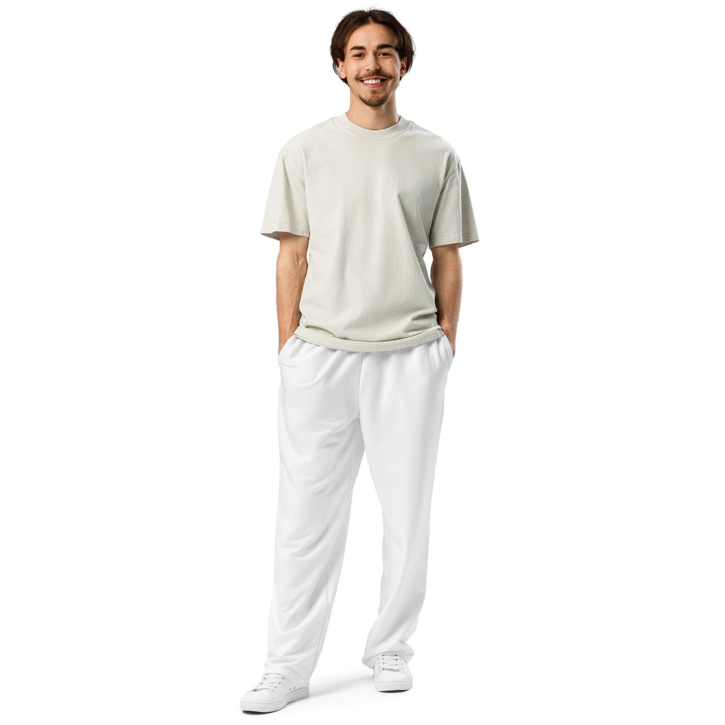 iSAW Unisex White Wide-Leg Joggers