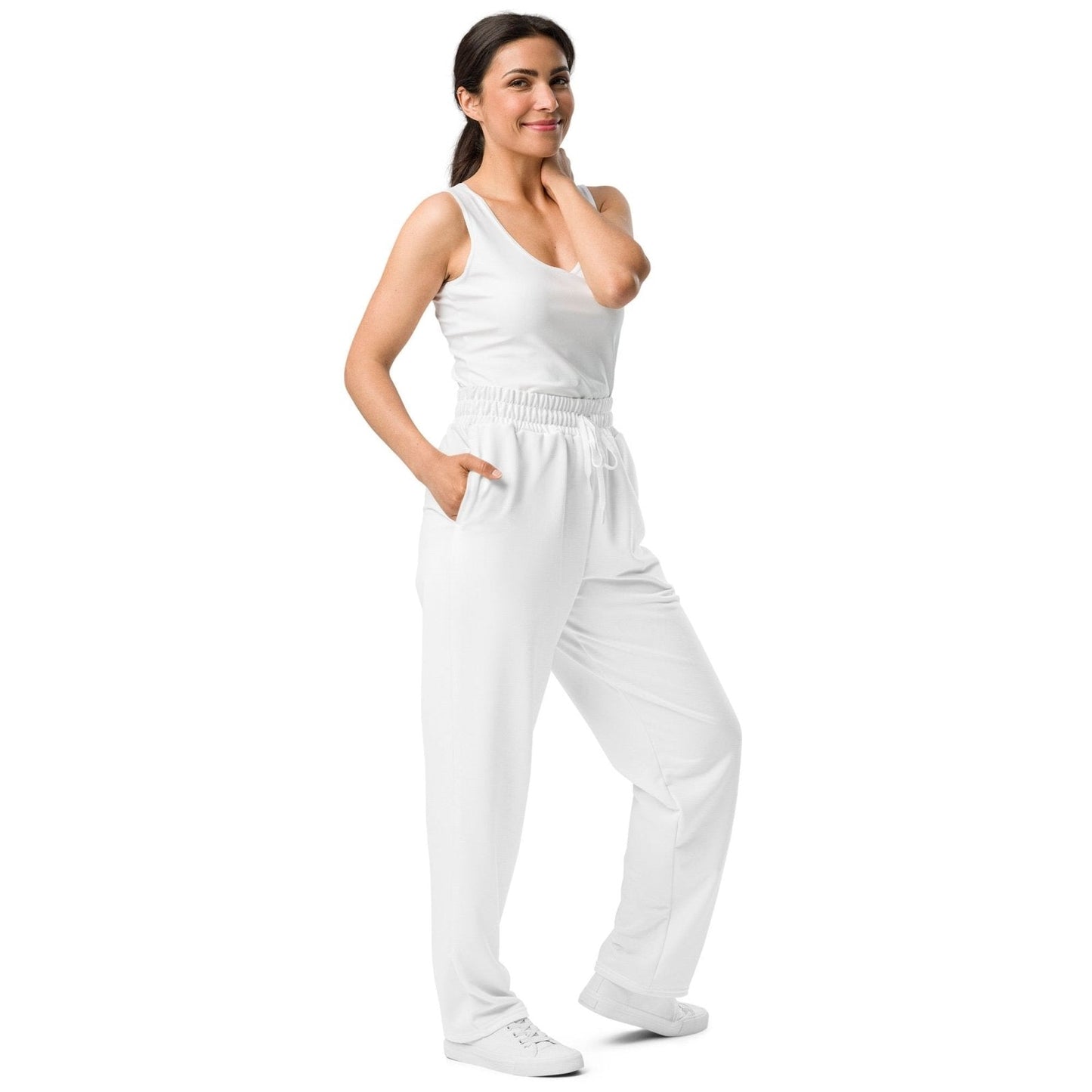 iSAW Unisex White Wide-Leg Joggers