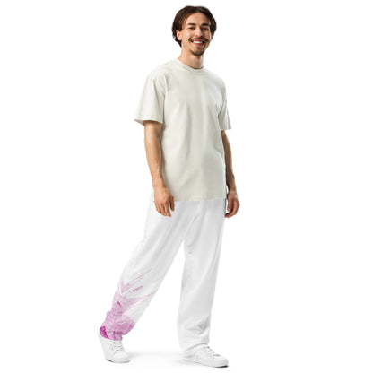 Watercolour Pink Splash - Unisex Wide-Leg Joggers