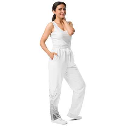 Watercolour Grey Splash - Unisex Wide-Leg Joggers