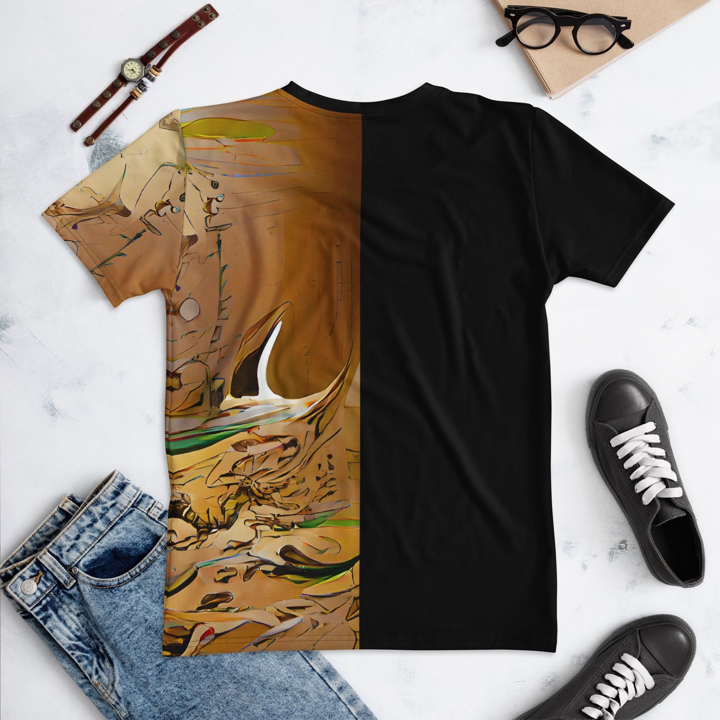 Half Black Half Gāolàng - Womens T-Shirt