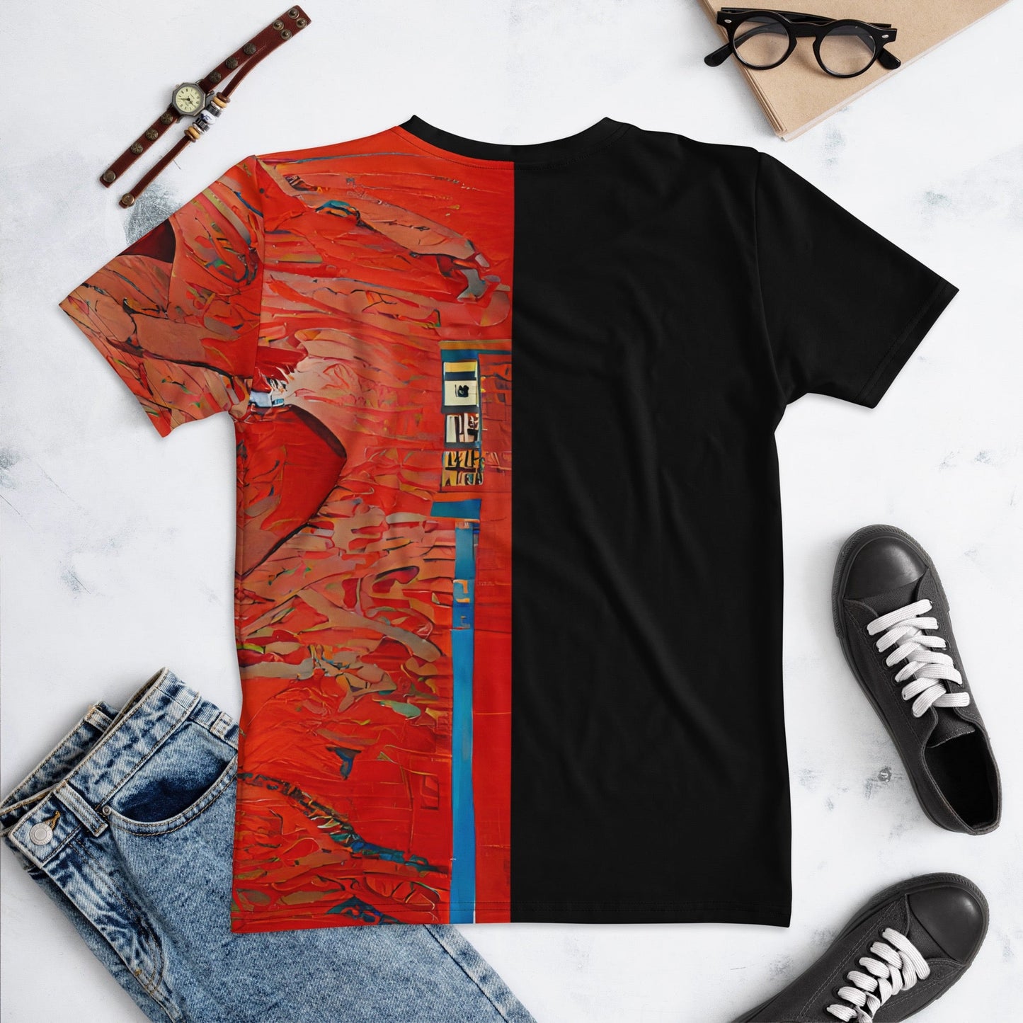 Half Black Half Hónghǎi - Womens T-Shirt