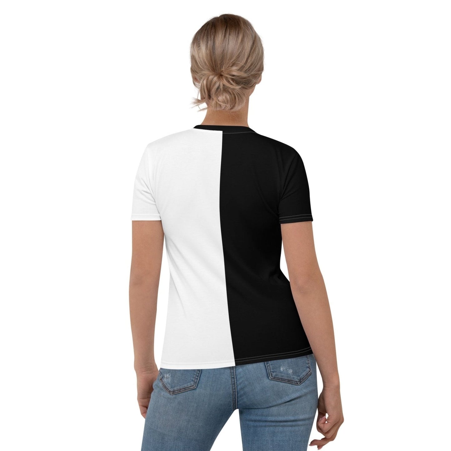 Half Black Half White - Womens T-Shirt