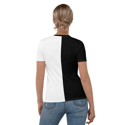 Half Black Half White - Womens T-Shirt