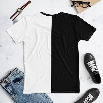 Half Black Half White - Womens T-Shirt