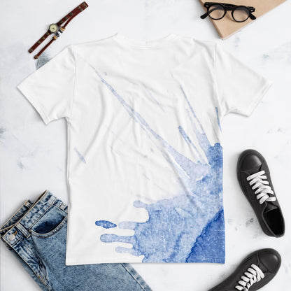 Watercolour Blue Splash - Womens T-Shirt