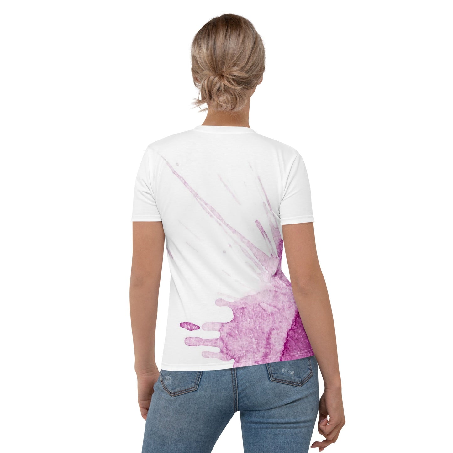 Watercolour Pink Splash - Womens T-Shirt