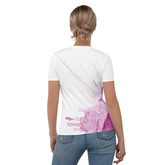 Watercolour Pink Splash - Womens T-Shirt
