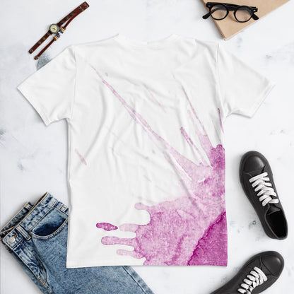 Watercolour Pink Splash - Womens T-Shirt