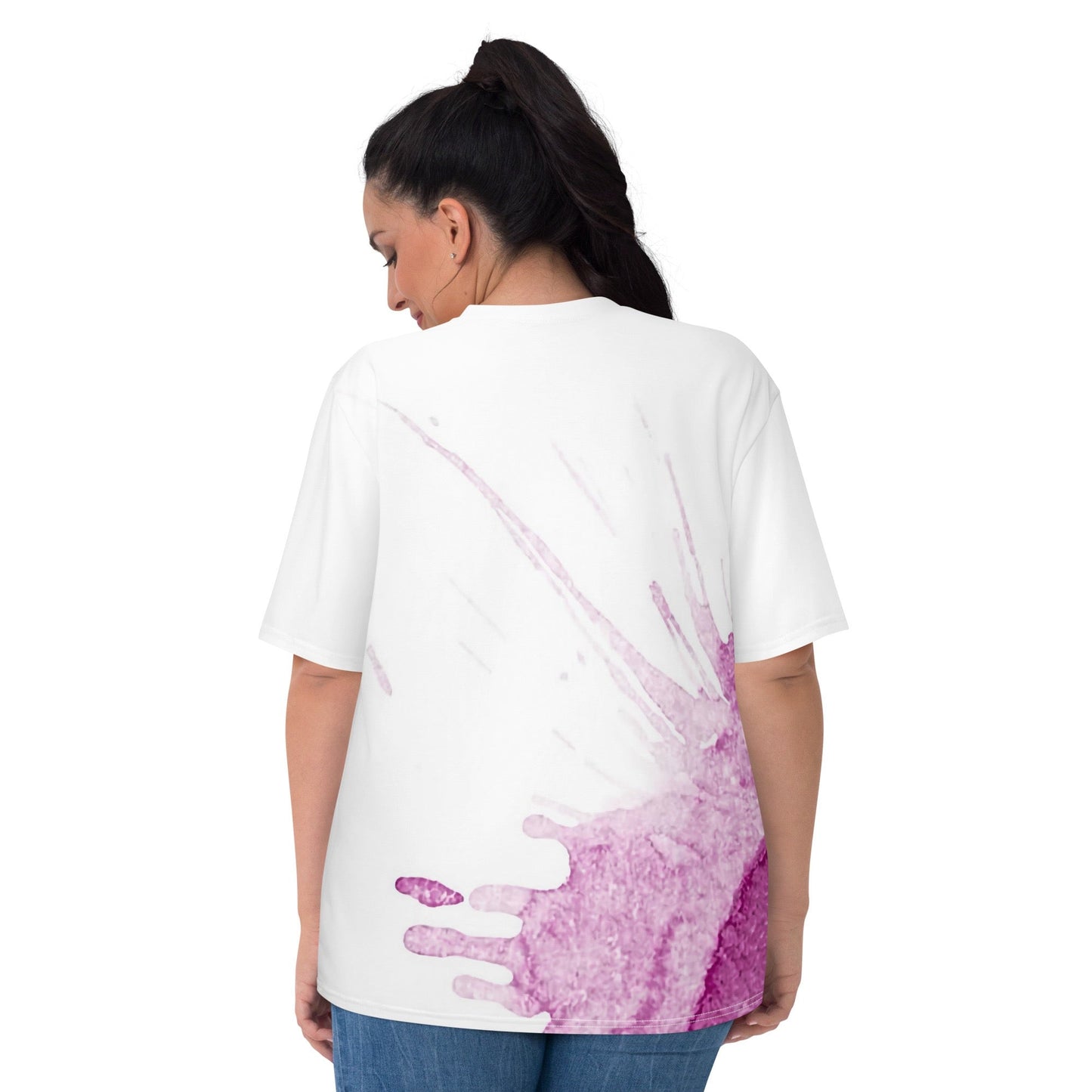 Watercolour Pink Splash - Womens T-Shirt