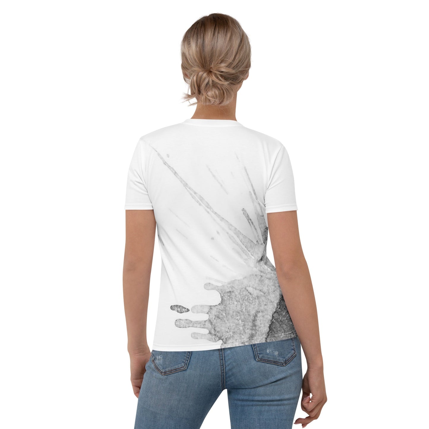 Watercolour Grey Splash - Womens T-Shirt