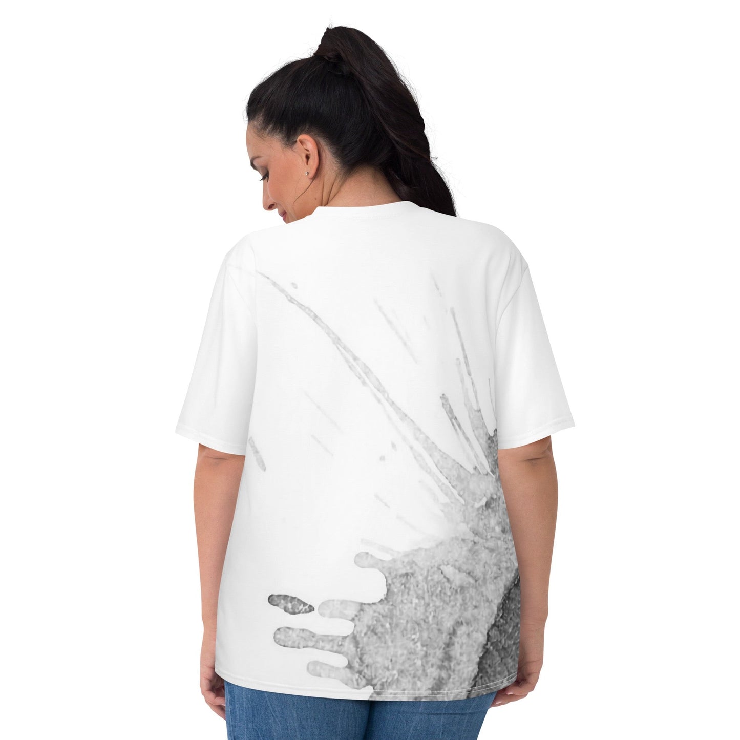 Watercolour Grey Splash - Womens T-Shirt
