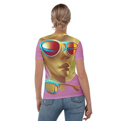 Retro Cool Pink - Womens T-Shirt
