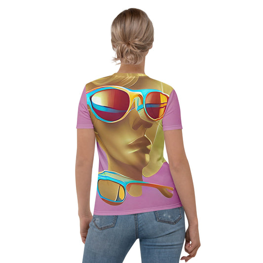 Retro Cool Pink - Womens T-Shirt