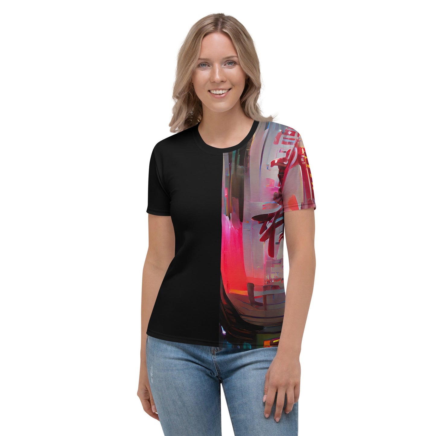 Half Black Half Báijiǔ - Womens T-Shirt