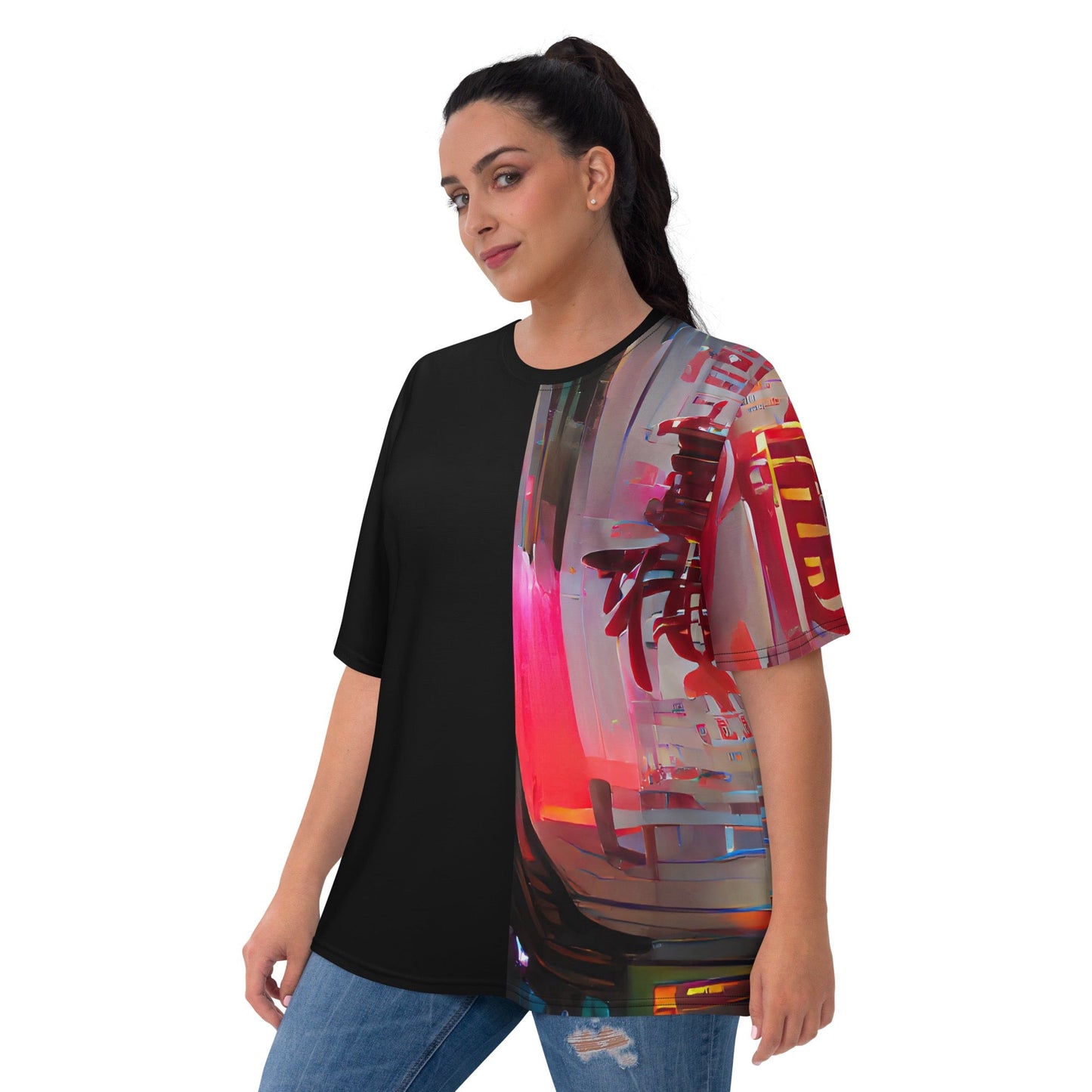 Half Black Half Báijiǔ - Womens T-Shirt