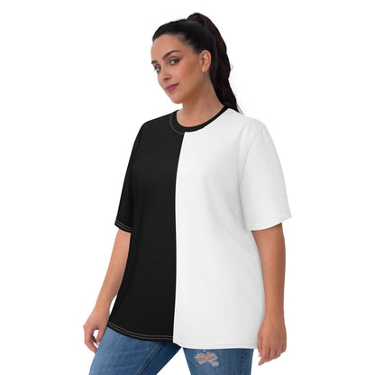 Half Black Half White - Womens T-Shirt
