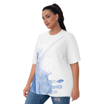 Watercolour Blue Splash - Womens T-Shirt