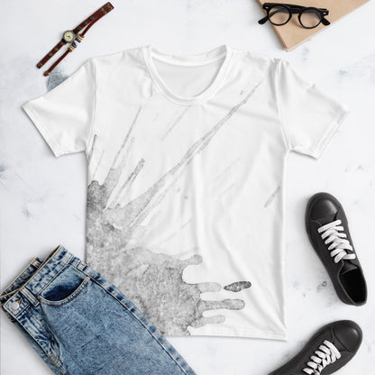 Watercolour Grey Splash - Womens T-Shirt
