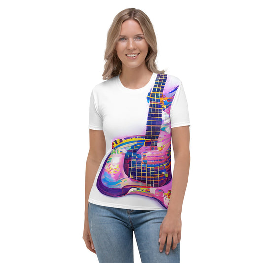 Hippie Guitar - Womens T-Shirt