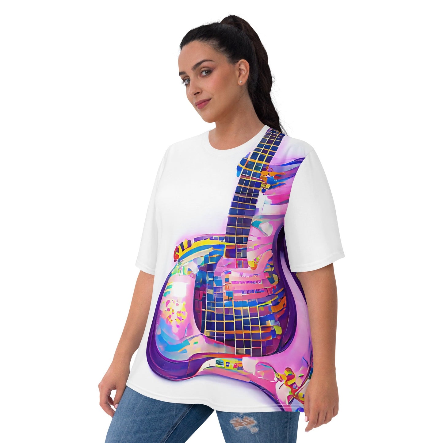 Hippie Guitar - Womens T-Shirt