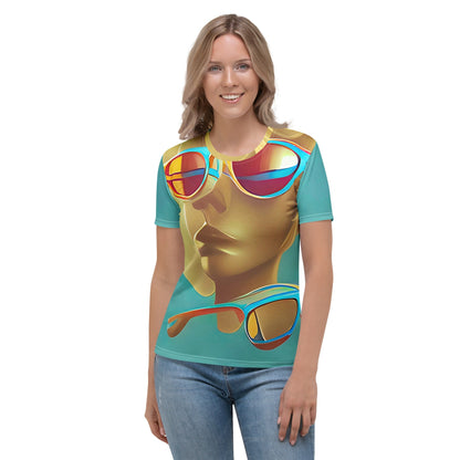Retro Cool Blue - Womens T-Shirt