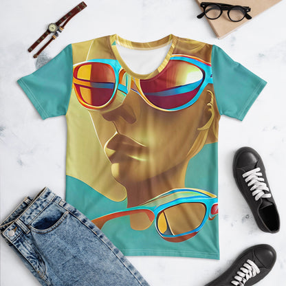 Retro Cool Blue - Womens T-Shirt