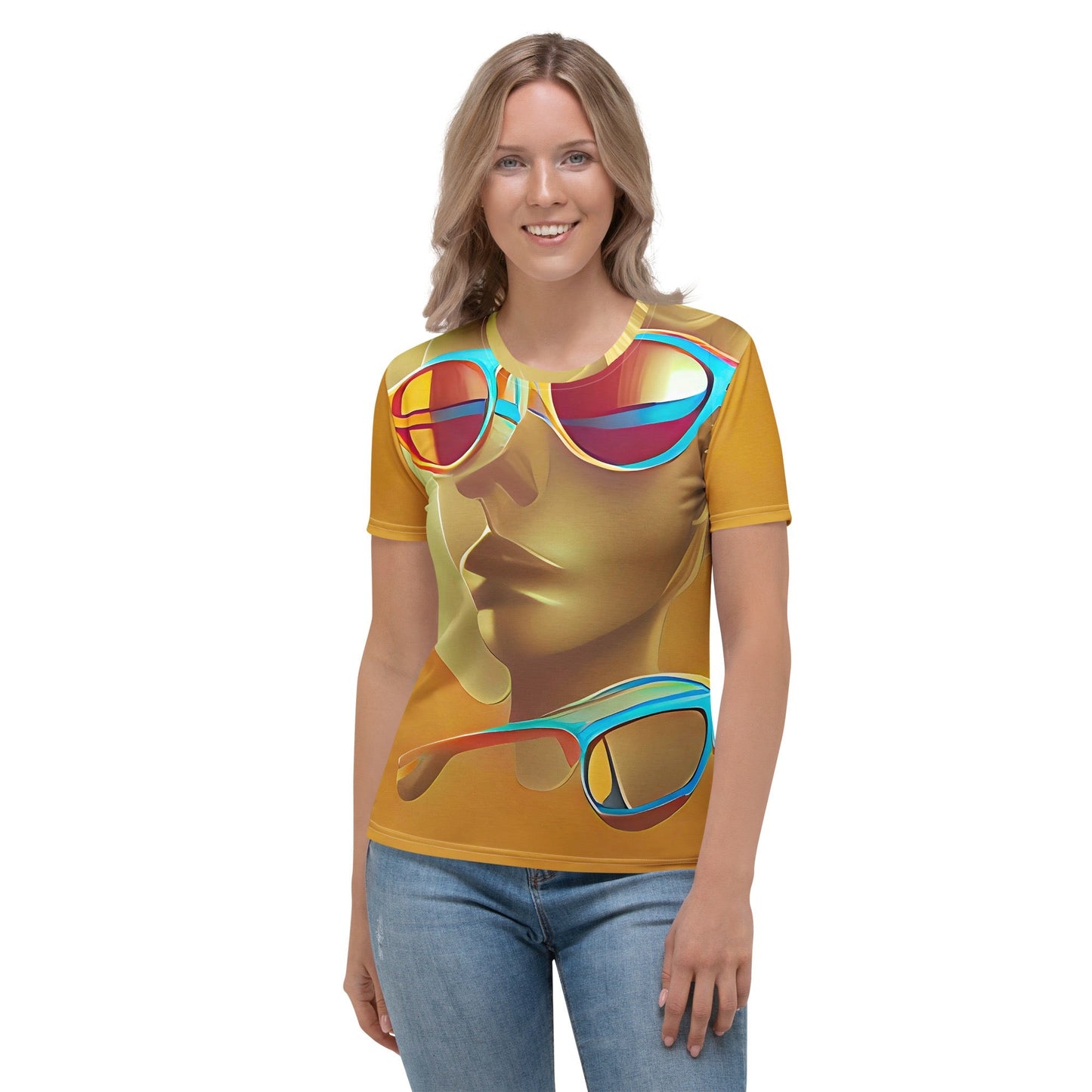 Retro Cool Orange - Womens T-Shirt