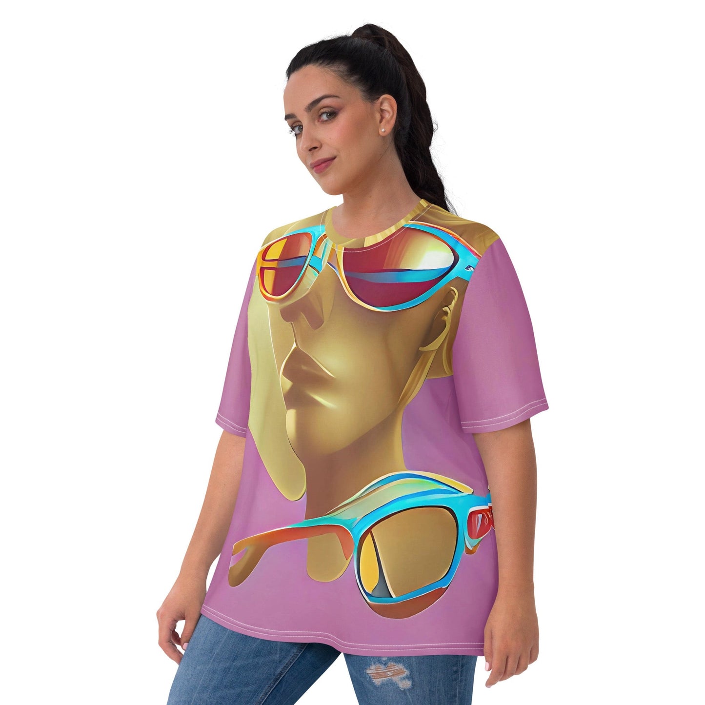 Retro Cool Pink - Womens T-Shirt
