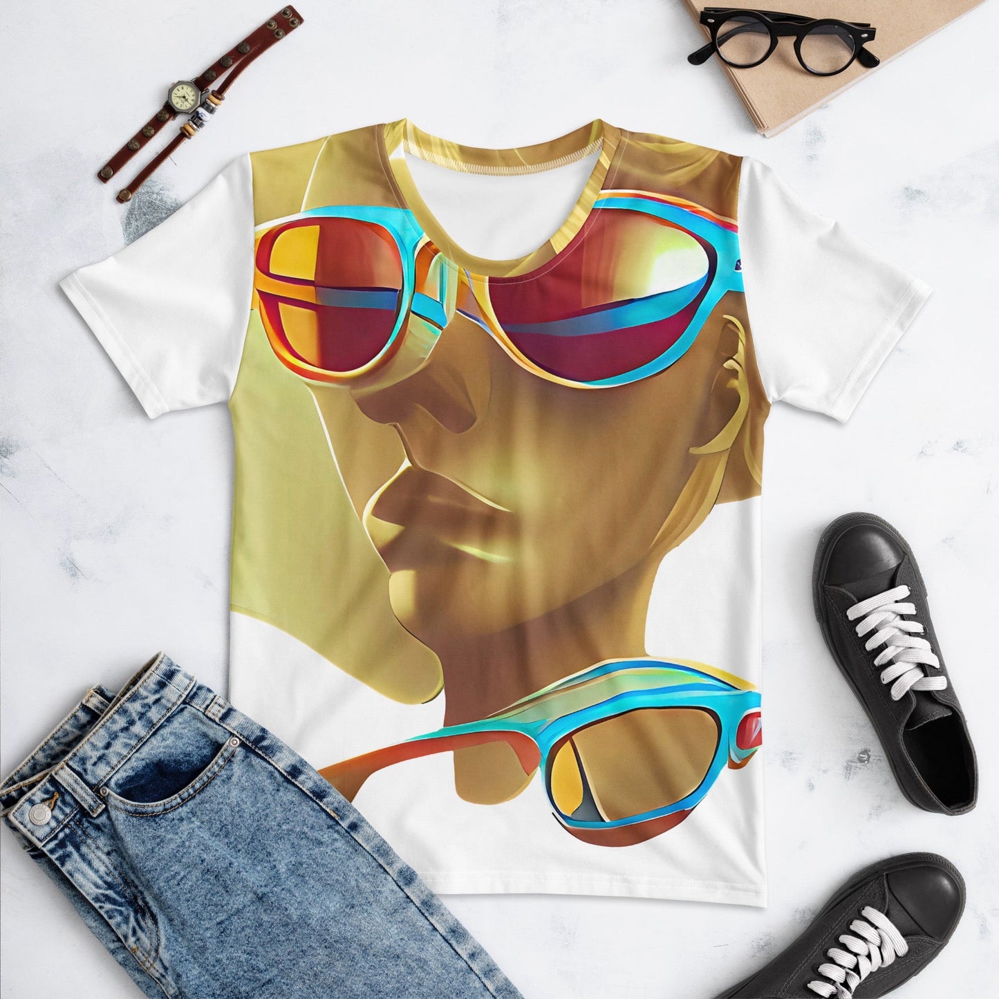 Retro Cool White - Womens T-Shirt