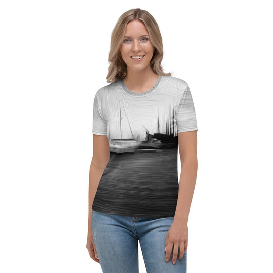 The Sleeping Yachts (at Night) - Womens T-Shirt