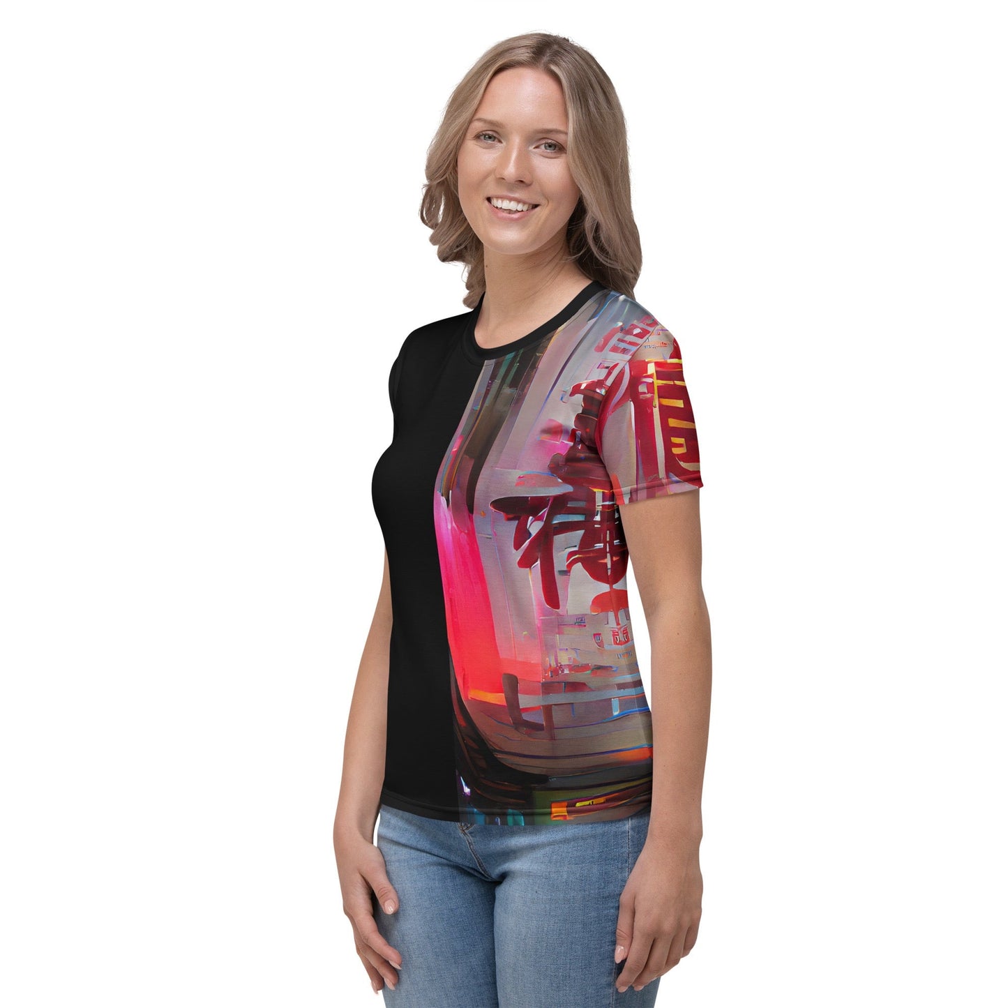 Half Black Half Báijiǔ - Womens T-Shirt