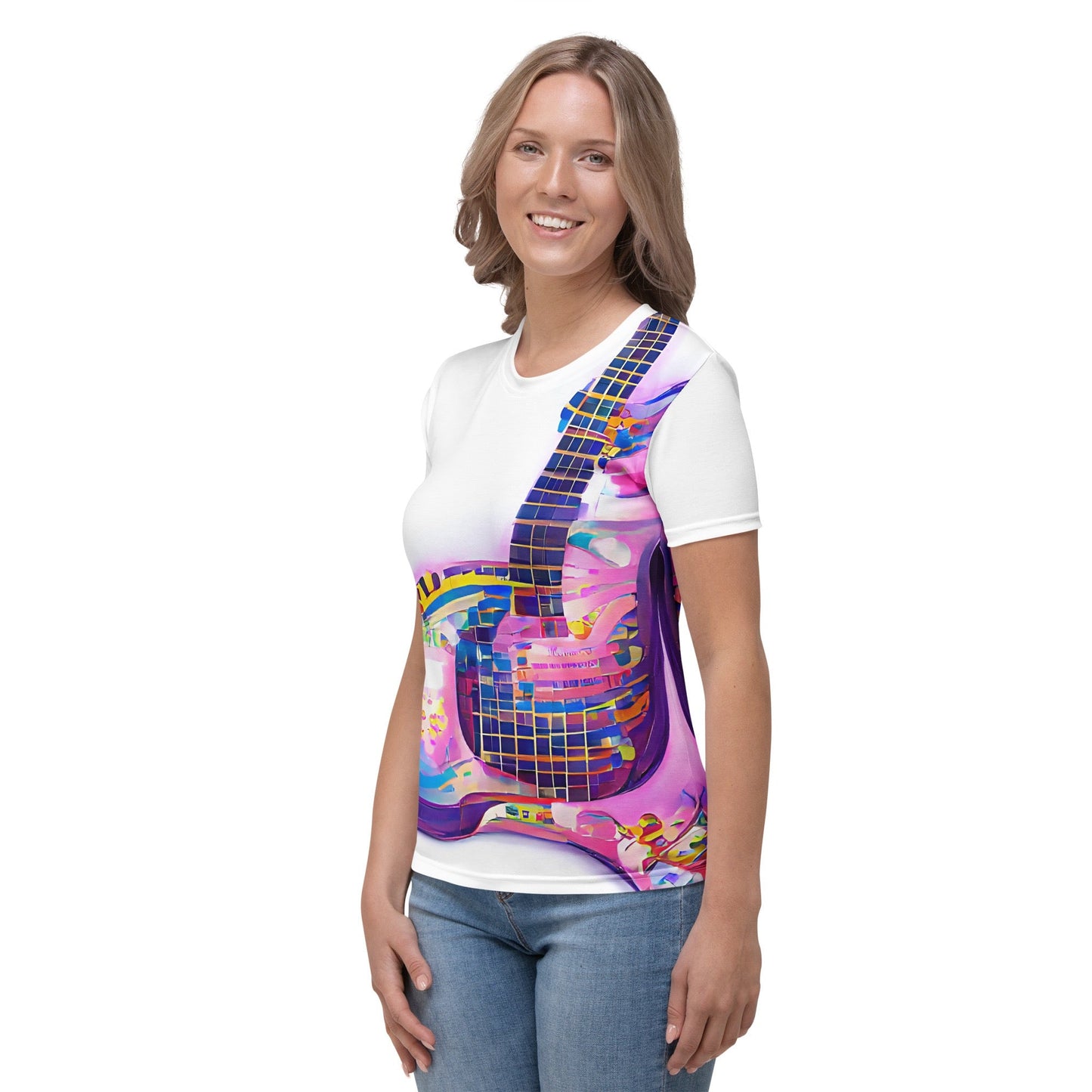 Hippie Guitar - Womens T-Shirt
