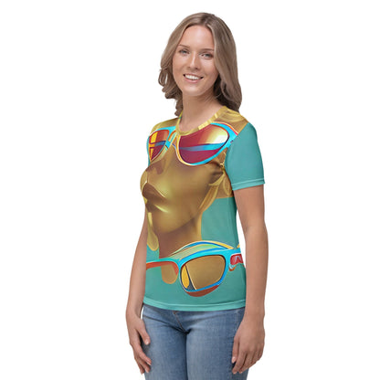 Retro Cool Blue - Womens T-Shirt