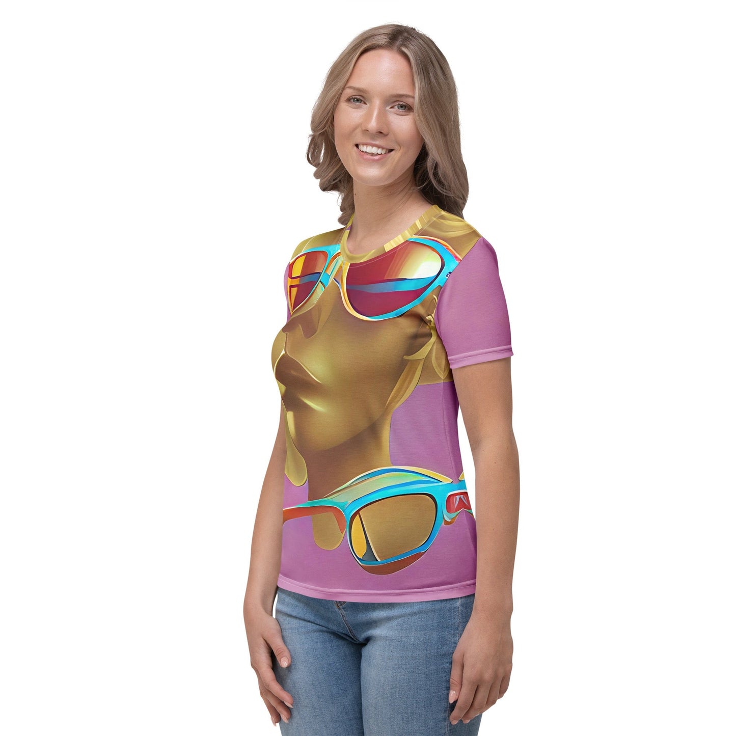 Retro Cool Pink - Womens T-Shirt
