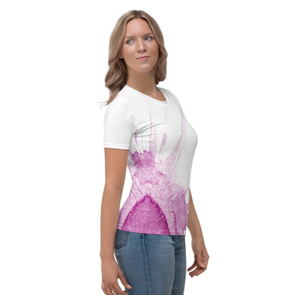 Watercolour Pink Splash - Womens T-Shirt