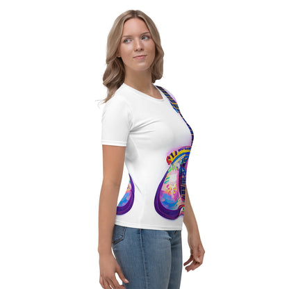 Hippie Guitar - Womens T-Shirt