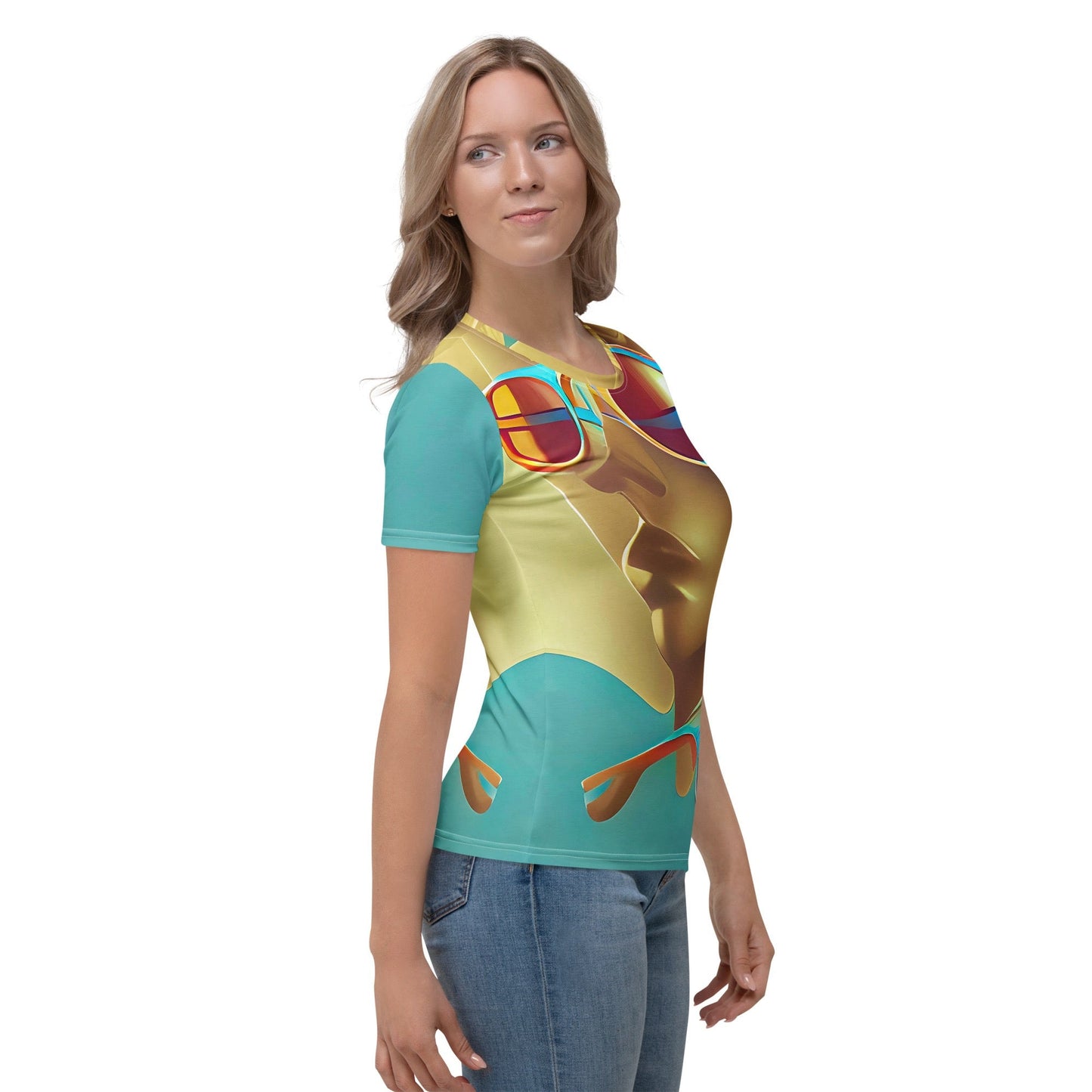 Retro Cool Blue - Womens T-Shirt