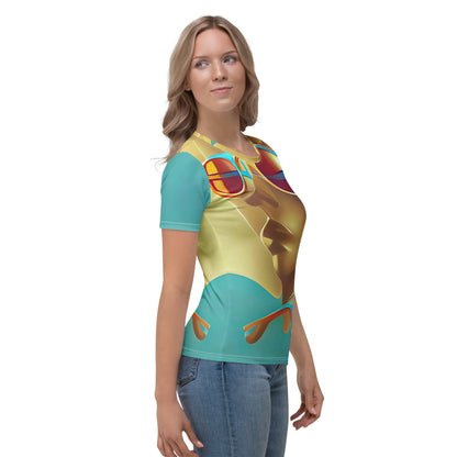 Retro Cool Blue - Womens T-Shirt