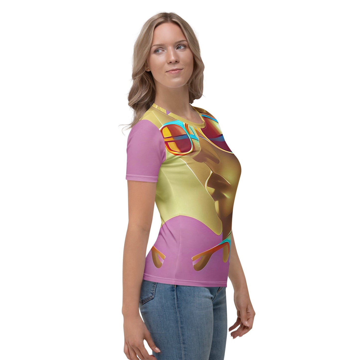 Retro Cool Pink - Womens T-Shirt