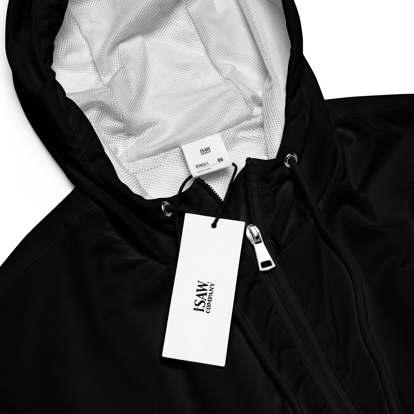 iSAW Womens Black Cropped Windbreaker