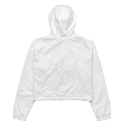 iSAW Womens White Cropped Windbreaker