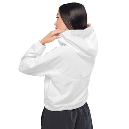 iSAW Womens White Cropped Windbreaker
