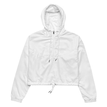 iSAW Womens White Cropped Windbreaker