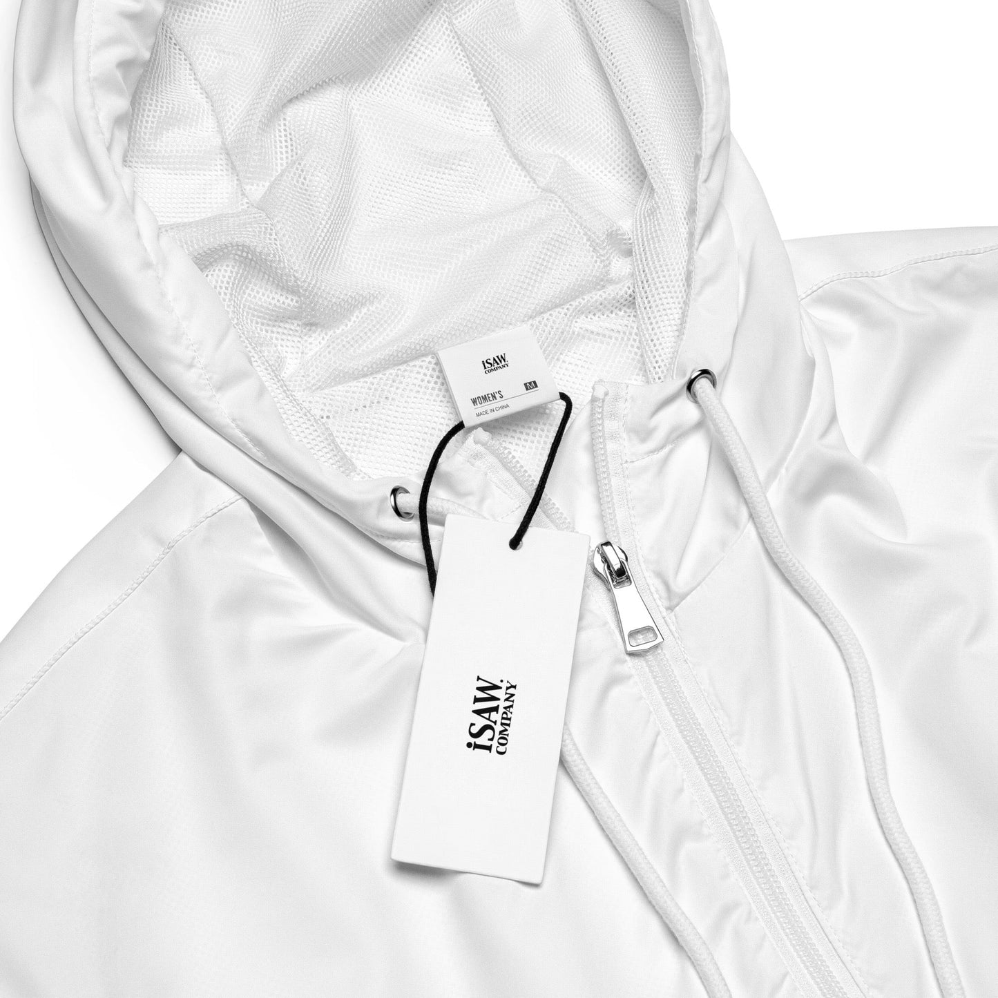 iSAW Womens White Cropped Windbreaker
